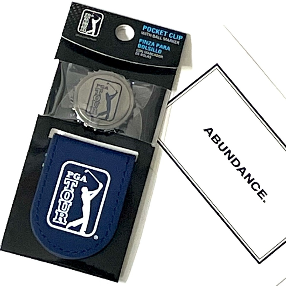 PGA Tour Golf Metallic Pocket Clip Unisex With Ball Marker Peacoat Blue New